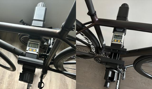 full bike weight, before: 33mm deep wheels, lightweight butyl; after: 51/60mm deep section wheels, tpu