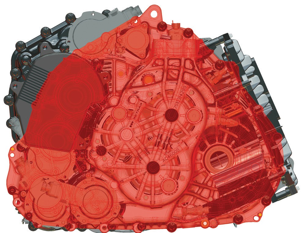 7HDT300 and 7DCT300 installation space compared - the hybrid is only a bit larger than the basis